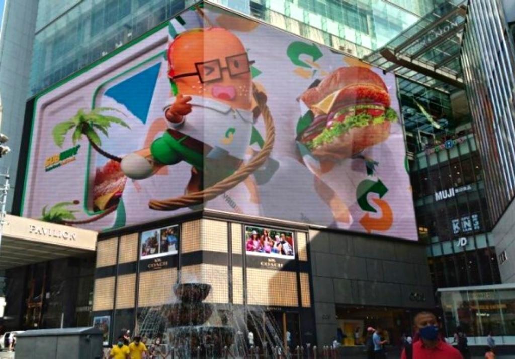 subway malaysia sabweh 3d billboard pavilionkl